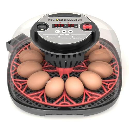 2 Pack Black and Red 12-24 Egg Incubator with Humidity Display, Egg Candler, Automatic Egg Turner, for Hatching Chickens Duck Quail Parrot