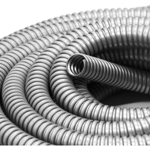 Qlvily 1/2 inch x 50ft Flexible Electrical Conduit, Iron Galvanized Access Line Conduit, for Manage and Protect Home and Industrial Wires