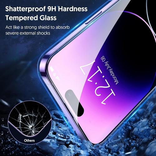 Fotbor for [3 3 Pack] iPhone 14 Pro Max Screen Protector with Camera Lens Protector, 9H Shatterproof Tempered Glass Film with Easy Installation Frame, HD Clear Sensitive Full Coverage 6.7 Inch‼️missing two‼️