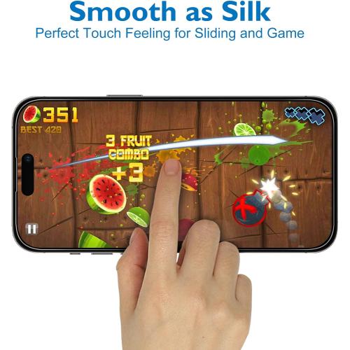 Mothca Matte Glass Screen Protector for iPhone 14 Pro Anti-Glare & Anti-Fingerprint Tempered Glass Clear Film Case Friendly Easy Install Bubble Free for iPhone 14 Pro 6.1-inch (2022)-Smooth as Silk