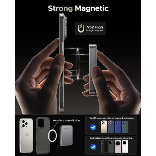 ORICO 1TB Magnetic Portable SSD, Metal Body, 4K 120 fps ProRes HDR Record and Store, Up to 460MB/s, USB C&A 2 in 1 Cable, External SSD Compatible with iPhone 16 Pro Max, Tablet, Computer - K5PLUS