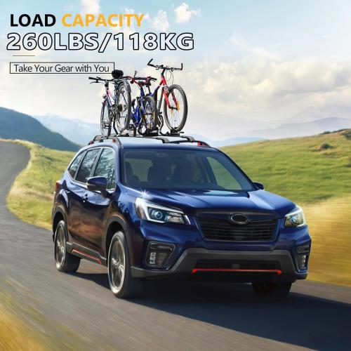 260lbs Lockable Roof Rack Cross Bars Compatible with Subaru Forester Wilderness 2022 2023 2024 with Raised Side Rails, Heavy Duty Aluminum Roof Crossbars Rooftop Luggage Racks Carrier