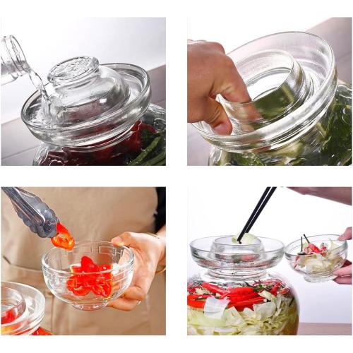 1.5L Glass Jar with Lid Fermentation Jar, Traditional Fermenting Kit Crock with Water Seal Airlock Lid, Pickle Jar for Pickles Kimchi, Sauerkraut, Wine Brewing Kombucha