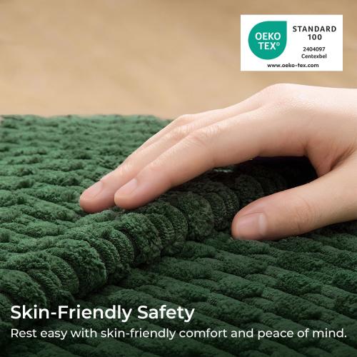 Kevin Textile Soft Corduroy 20x54 Body Pillow Cover 1 Pack, Dark Green
