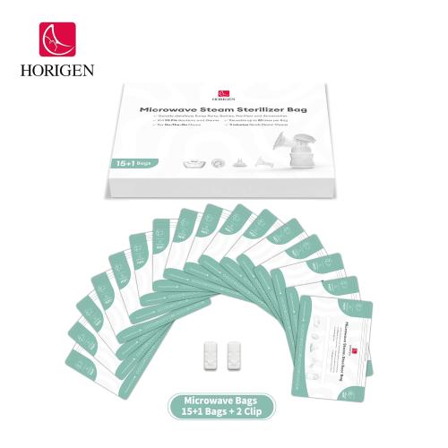 Larger Microwave Sterilizer Bags, Reusable Baby Bottle Sterilizer Bags(20 Uses Per Bag), Microwave Steam Sterilizer Bags Great Cleaner for Baby Bottle and Pump Parts When Travel and Work(16 Packs)