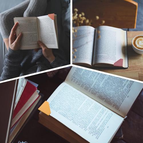 36 Pcs Leather Corner Bookmarks Diamond Shape Handmade Reading Gifts for Women Book Lovers Teachers Students School Office Home Supplies, 6 Colors