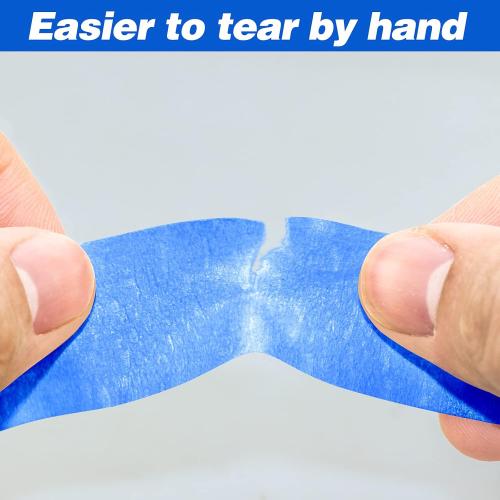4 Pack Blue Masking Tape-2 * 60 1.41in for Indoor and Outdoor Use, Medium Adhesive Paint Tape for DIY Crafts, Arts, Painting, Easy Removal