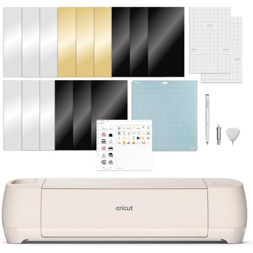 Cricut Explore 4 - Smart Cutting Machine (Seashell) | Digital Content Bundle - Includes 30 Images in Design Space App