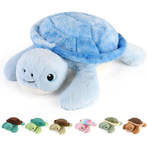 gnomantic Turtle Weighted Stuffed Animals, Plush Pillow for Kids