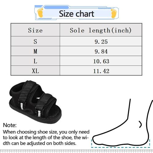 Post Op Shoe for Broken Foot,Adjustable Walking Boots Recovery Cast Shoe Covers,Direct Post Op Recovery Shoe for Stable Ankle Joints,Medical Open-toe Plaster Shoes for Men or Women L
