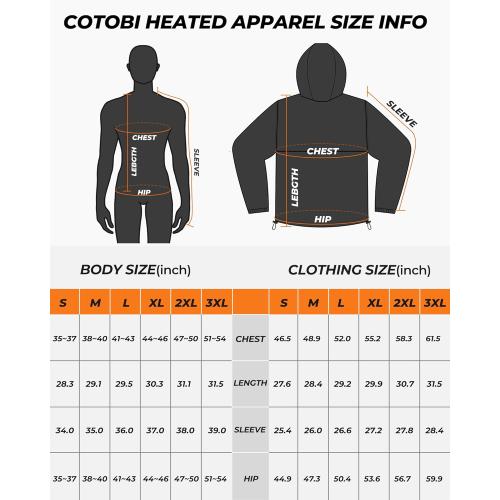 Heated Jackets for Men with 12V 18400mAh Battery Pack, Heated Coat with 8 Heated Zones, Winter Waterproof Ski Jacket