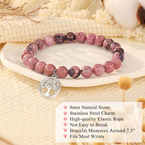 UNGENT THEM Tree of Life Bracelet for Women, Gifts for Grandma, Nana, Mother in Law, Mom, Gigi, Mimi, Aunt, Sister in Law, Teacher, Birthday Christmas Wedding Mothers' Day Gifts