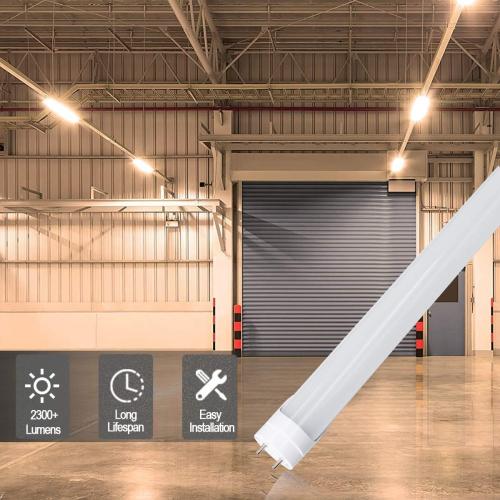 LightingWill LED T8 Light Tube 2FT, Natural White 4000K, Dual-End Powered Ballast Bypass, 1000Lumens 10W (24W Fluorescent Equivalent), Frosted Cover, AC85-265V Lighting Tube Fixtures, 4 Pack