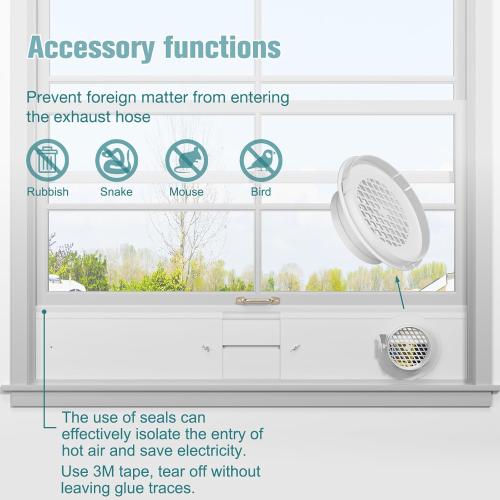 HOXHA Window Duct Kit Dryer Window Vent Kit for 4” Ducting Dryer Vent Hose, Sliding Window Vent Kit Fit with Dryer, Inline Duct Fans, Grow Tents