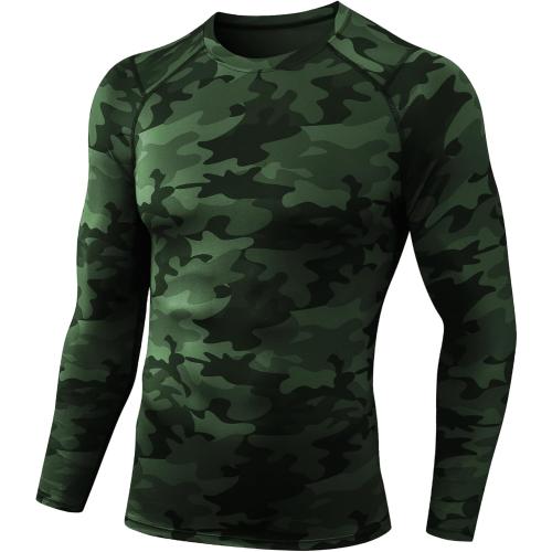 Men's Compression Shirts Long Sleeve Athletic T Shirt Workout Cool Dry Running Tops Gym Undershirts Baselayers 2 Pack