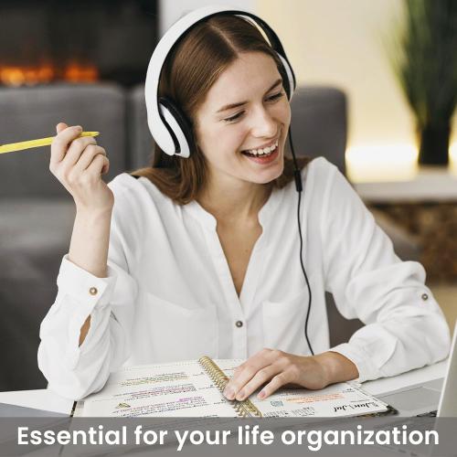 2026 Planner, Weekly and Monthly Calendar Planner for Women, Jan 2026 - Dec 2026, Hardcover Planning Agenda book with Tabs, Spiral Bound, Inner Pocket, Perfect for School Office Supplies, 6.3 x 8.5 - Wild Rose