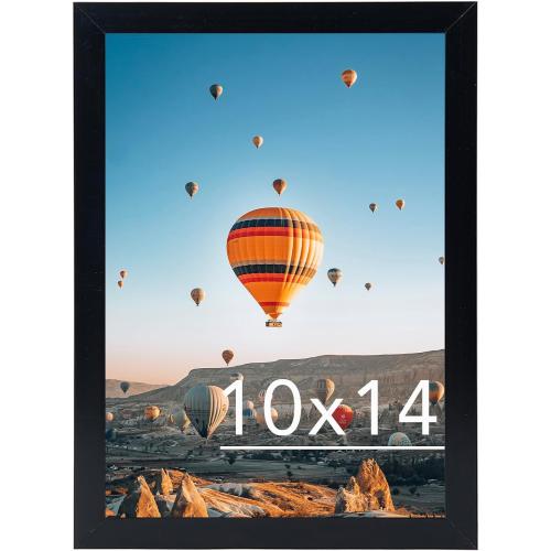 JCJMY 10x14 inch Picture Frame Black for 30 x 40cm Diamond Painting Art, Horizontal and Vertical Formats for Wall Hanging, 10 x 14 Wall Gallery Poster Photo Frame with Durable Shatter Resistant
