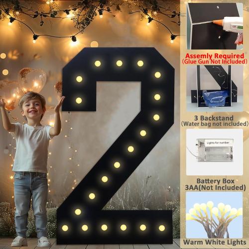 4FT Marquee Light Up Numbers, Black Giant Marquee Number Big Mosaic Number for 35th Birthday Party Decorations Backdrop 35 Anniversary Decor, Pre-Cut Frame Large Number 35****