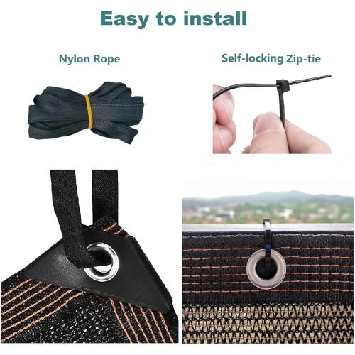 Fence Privacy Screen Balcony Sun Shade Cloth 3'3x6'6 80% Shade Fabric Outdoor Patio Screens Mesh Panels Apartments Railing Cover UV Protection for Backyard Garden Porch Deck