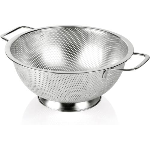 Colander Stainless Steel 3-Quart, Strainer for Kitchen Food, Dishwasher Safe
