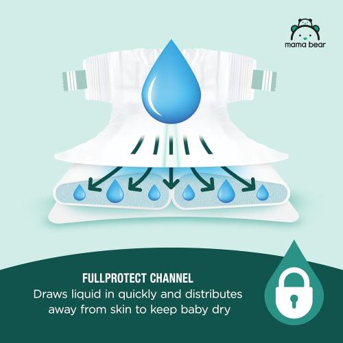 Amazon Brand - Mama Bear Gentle Touch Baby Diapers, Formulated without Fragrance, Size 4, 148 Count (4 packs of 37), with Skin Protection and Leak Protection