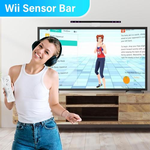 PORTHOLIC 4 in 1 Wii Replacement Cables Set, Wii AC Power Adapter   Wii to hdmi Converter  Wired Motion Sensor Bar and Composite Audio Video Cable for Nintendo Wii