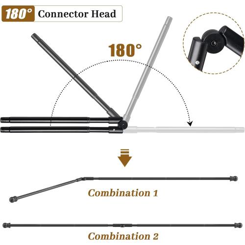 Corner Curtain Rod for Windows  L-shaped Curved Heavy Duty Corner Window Curtain Rods, Adjustable Renter Friendly 1 Inch Black Drapery Rods for Bedroom Living Room