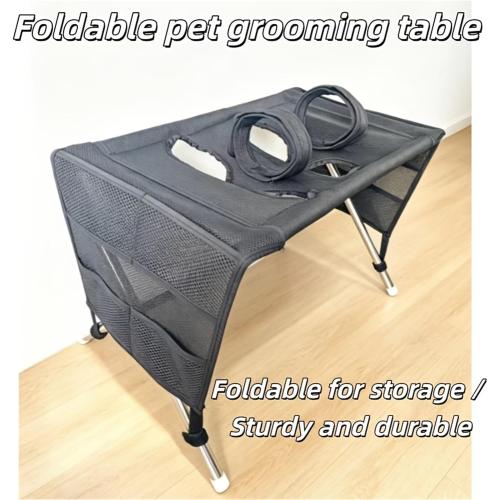 Pet Grooming Bath Stand for Small Medium Dogs & Cats, Adjustable Dog Bathing Table with Non-Slip Triangular Frame, Grooming, Nail Trim, and Pet Care Accessory(Blue)