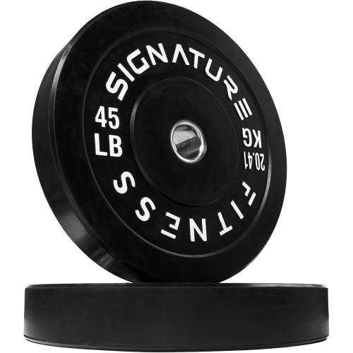 Signature Fitness 1-Inch Cast Iron Barbell Set, Including Weight Plates and 7FT Barbell Set, Multiple Packages