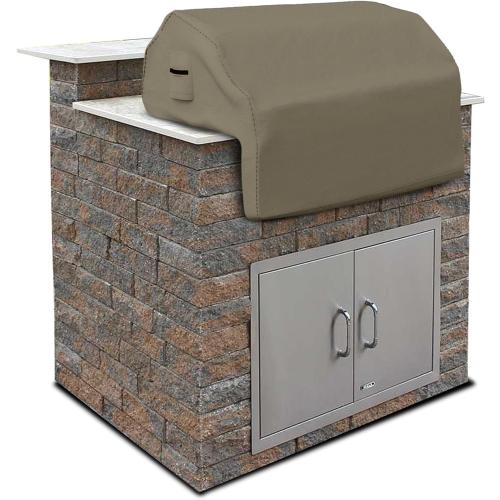 Covers & all Built-in Outdoor Grill Cover, Durable 12 Oz Waterproof Cover Max Material with Air Pocket & Elastic for Snug Fit (32 W x 26 D x 24 H Inches, Beige)