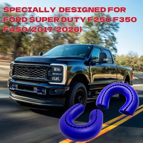 Front Tow Hook Cover for 2017-2026 Ford Super Duty F-250 F-350 F-450,Tow Hitch Covers, Ford Truck Accessories, Pickup Truck Accessories, F250 Must Haves, Silicone, Blue (2 Pack)