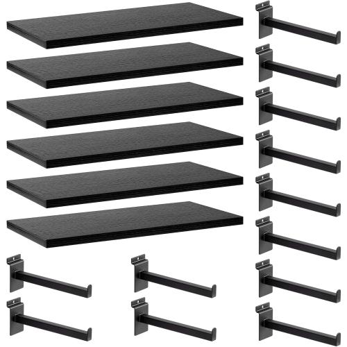 Wood Slatwall Shelves, Slat Wall Shelf Slatwall Acccessory for Garage, Home Improvement, Retail Display