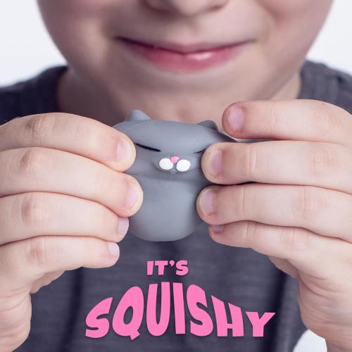 Nutty Toys Squishy Cat Set - 2 Soft Silicone Kawaii Kitties, Top Stress Relief Toy 2026 Unique Gifts for Teens Kids Women Men Adults Best Teenage Girls Teen Boy Tween Valentines Day, Easter Gift Idea