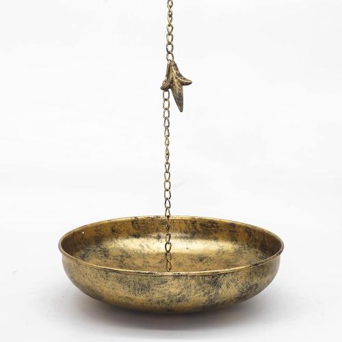 Ajure Rain Chain Basin, 12'' Bird Bath Bowl, Vintage Catch Basin, Copper Bowl for Rain Chains Gutters, Rain Barrels to Vollect Rainwater from Gutter,Garden Decoration.