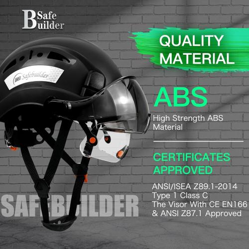 1PCS Safety Helmet Hard Hat with Visor Adjustable Lightweight Vented Work Helmet for Men ANSI Z89.1 Approved Industrial & Construction