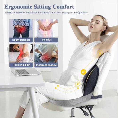 Seat Cushion for Truck Driver, Memory Foam Truck Seat Cushion with Adjustable Strap – Ergonomic Back Support & Sciatica Relief for Long Drives, Semi Truck Accessories