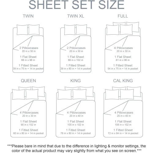 Swift Home Twin 4-Piece Microfiber Sheet Sets (Includes 1 Bonus Pillowcase), Ultra-Soft Brushed - Extremely Durable - Easy Fit - Wrinkle Resistant, Twin, Black