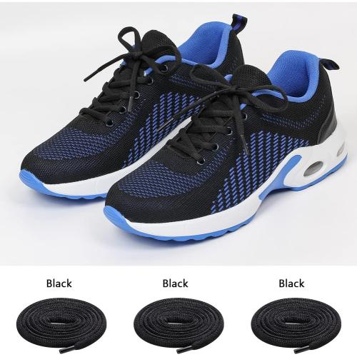 UpUGo 3 Pair Oval Shoe Laces, Half Round 1/4 Shoelaces for Athletic Running Sneakers Shoes Boot Strings