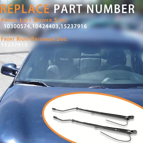 1 Pair Front Windshield Wiper Arm Kit Compatible with 1997-2005 Buick Century Regal Chevrolet Impala Monte Pontiac Grand Prix Carlo Intrigue Replaces OE 42539 42691 15237916 15237915