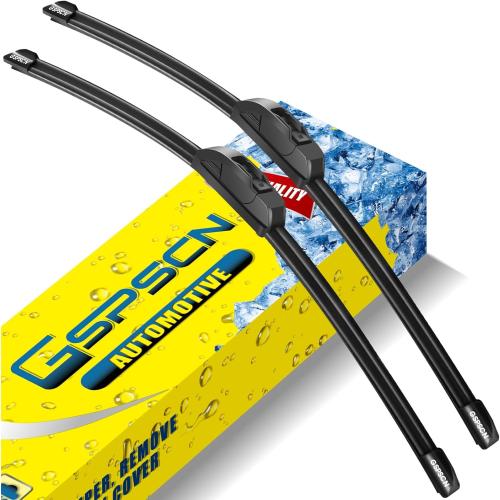 GSPSCN OEM QUALITY 24'' 18'' Premium Original Replacement Windshield Wiper Blades,Quiet and Durable Stable High Performance All-Season Auto Wiper Blades for J Hook (Pack of 2)