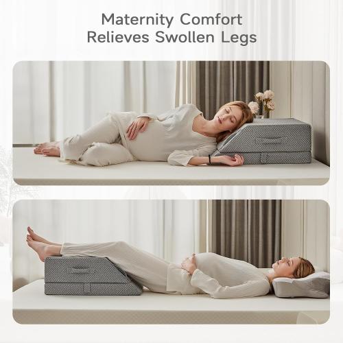 Leg Elevation Wedge Pillow for Sleeping, Adjustable Both Leg Pillow, Sciatica Back Knee Hip Ankles Pain Relief, Leg Pillows for Blood Circulation, for Sleeping, Injury, Rest,Reading,Surgery