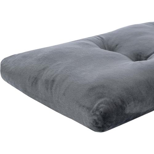 Bench Cushion, Non-Slip Tufted Bench Cushions for Swing, Shoe Storage, Window Seat (36x14, Dark Grey)