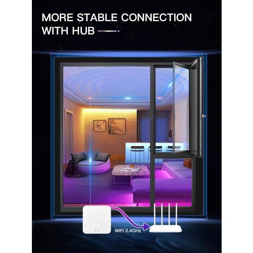 12 Pack 5/6 Inch LED Can Lights Retrofit RGB Recessed Lighting, 12W 1200LM Smart LED Recessed Lights, 2700K-6000K Color Changing Compatible with Alexa/Google Assistant/Siri, Hub INCL