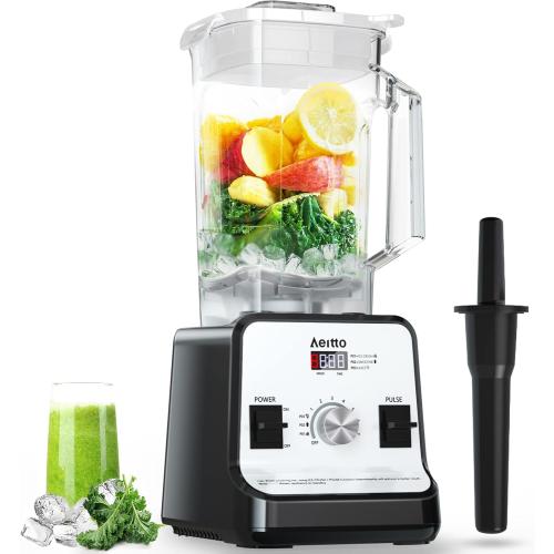 Aeitto Blender, Blenders for Kitchen with 1500-Watt Motor, 68 Oz Large Capacity, Professional Countertop Blenders for Ice Crush, Frozen Drinks (Silver)