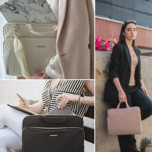 BAGSMART 15.6 Inch Laptop Sleeve Case Compatible with MacBook Pro 16 Inch,15.6 Inch HP,Dell,Acer Aspire,Asus Notebook, Protective Laptop Bag for Women with Shoulder Strap,Pocket,Handle, Black