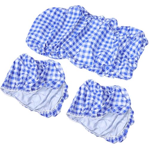 TOYANDONA Heavy Duty Picnic Table Cover Elastic Edges Fitted Bench Covers Reusable for Outdoor Camping Hiking