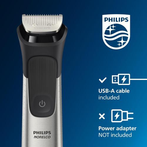 Philips Norelco Multigroom 7000 Series, All-in-One Trimmer, Beard Trimmer and Hair Clipper, 23-Piece Men's Grooming Kit for Beard, Face, Nose, Ear, Body, with Titanium Blades, Travel Pouch, MG7970/49