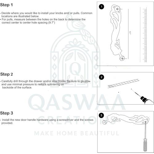 Peacock Design Brass Door Handle Pair, Antique Heavy Duty Decorative Vintage Door Handles,Pull for Dresser Cupboard Drawer Home Furniture Hardware Accessory, (5.5 Inches)