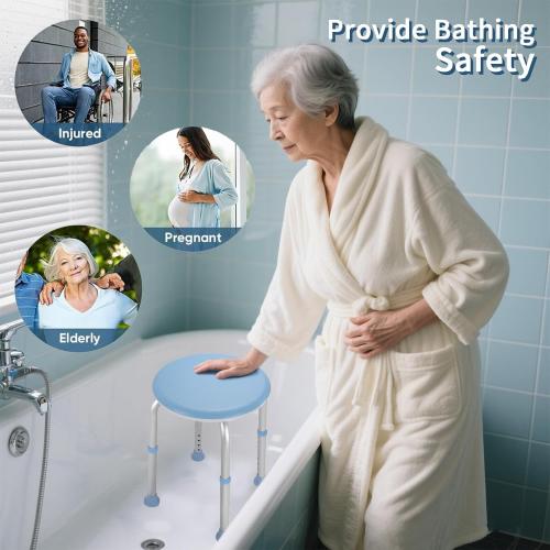 FSA/HSA Adjustable Swivel Bath Seat Shower Chair for Inside Shower, Shower Seat for Inside Tub Bathroom Bench Bath Chair for Elderly and Disabled,Eligible 350 lbs Adjustable Shower Stool