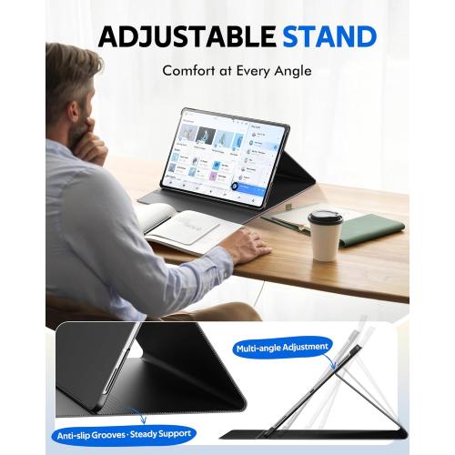 INFILAND Case for Galaxy Tab S11 Ultra 2025 14.6 Inch, Multi-Angle Stand Cover Compatible with Samsung Tab S11 Ultra 5G SM-X936B/ SM-X930 [Auto Wake/Sleep] (Red)